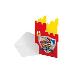 CARTE D'INVITATIONS CHEVALIERS CHATEAU FORT PAR 8