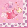 16 SERVIETTES EN PAPIER IT' A GIRL PETITS HABITS 33 X 33 CM ROSE