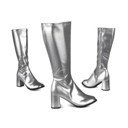 BOTTES BRILLANTES ARGENT TAILLE 37