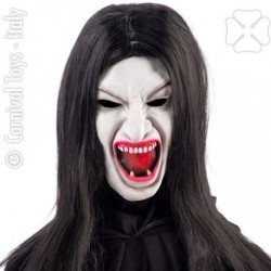 MASQUE HALLOWEEN SOUPLE VAMPIRE AVEC CHEVEUX