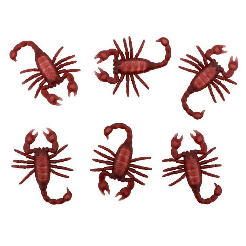 SACHET DE 6 SCORPIONS 6.8 X 5.5 X 8 CM 