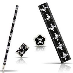 SET PAPETERIE PIRATE 19CM 4 PIECES 