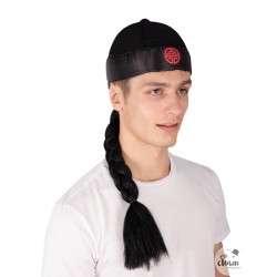 BONNET OU CHAPEAU DE CHINOIS AVEC TRESSE 