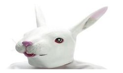 MASQUE LATEX LAPIN BLANC 