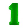 BALLON METALLIQUE CHIFFRE 1 100CM VERT FLUO