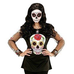 TEE SHIRT  MANCHES LONGUES SQUELETTES FEMME TM/L