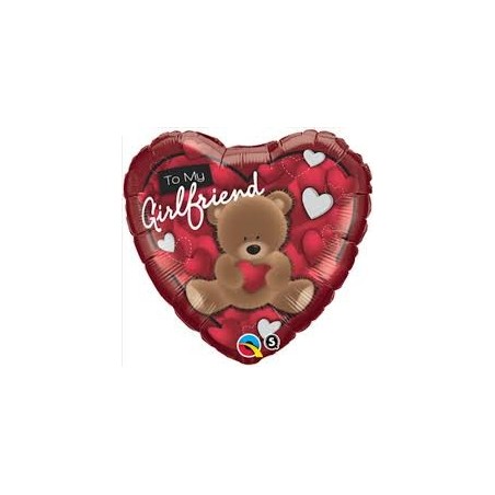 BALLON METALLIQUE COEUR TO MY GIRLFRIEND 46CM