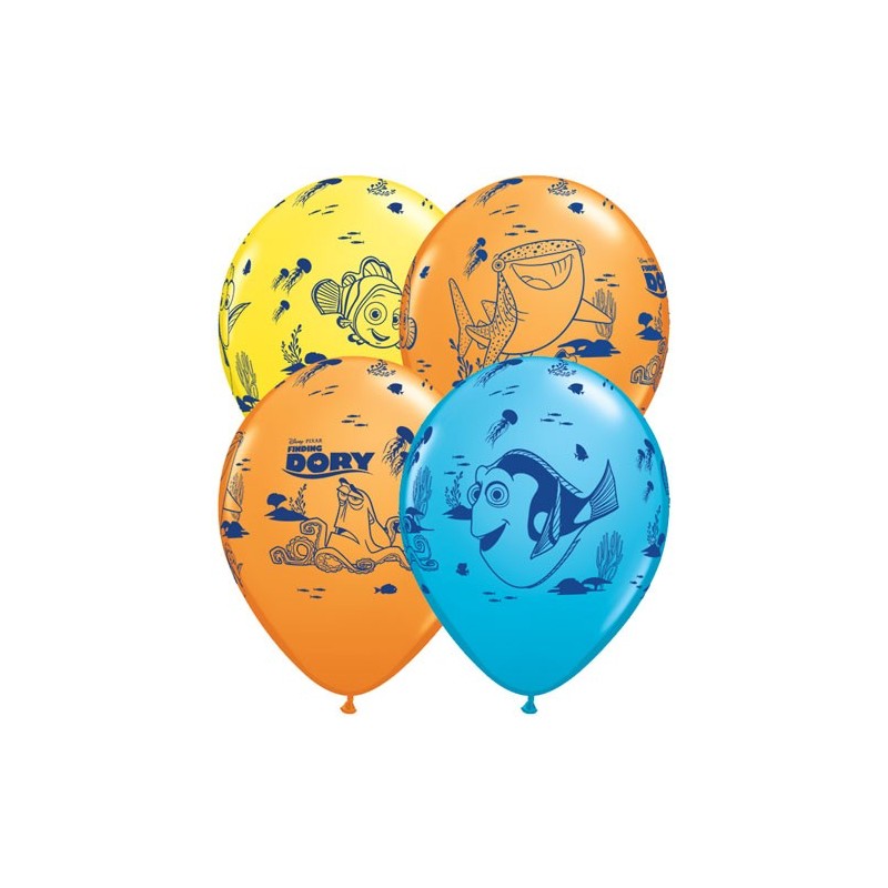 25 BALLONS QUALATEX IMPRIMES DORY ET NEMO JAUNE BLEU ORANGE ASSORTIS 25 BALLONS QUALATEX IMPRIMES DORY ET NEMO JAUNE BLEU ORANGE ASSORTIS