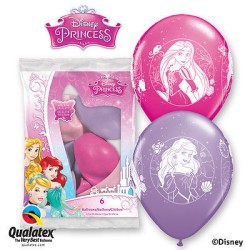 6 BALLONS QUALATEX PRINCESSE VIOLET 12"