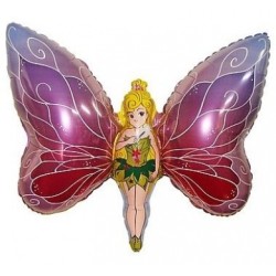 BALLON METALLIQUE FEE PAPILLON 