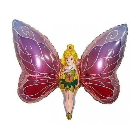 BALLON METALLIQUE FEE PAPILLON 