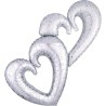 BALLON METALLIQUE DOUBLE COEUR ARGENTE 134 X 91 CM BALLON METALLIQUE DOUBLE COEUR ARGENTE 134 X 91 CM