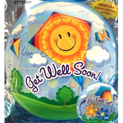 BALLON  BUBBLES GET WELL SOON 56 CM