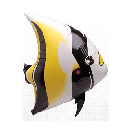 BALLON POISSON TROPICAL JAUNE 16"