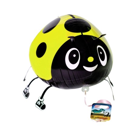 BALLON MARCHEUR COCCINELLE JAUNE AIRWALKER