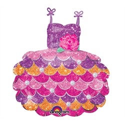 BALLON METALIQUE ROBE DE PRINCESSE 58X71CM