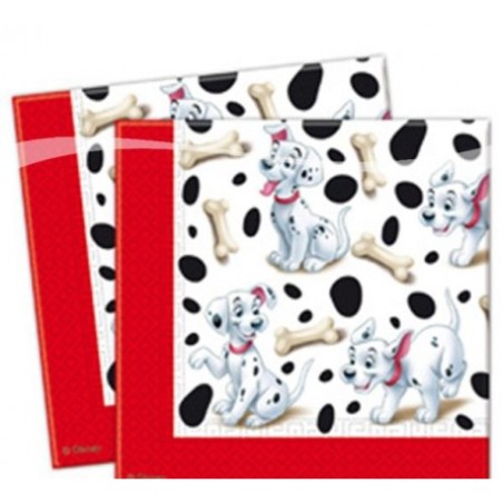 20 SERVIETTES 101 DALMATIENS 33 X 33 CM 