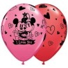 25 BALLONS QUALATEX IMPRIMES MICKEY & MINNIE LOVE YOU