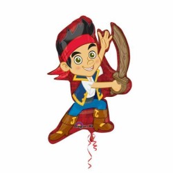 BALLON METALLIQUE PERSONNAGE JAKE ET LES PIRATES 55 X 78 CM