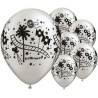 25 BALLONS LATEX ARGENT IMPRIMES CINEMA 11"