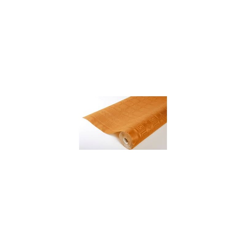 NAPPE DAMASSE ORANGE 1,20 M X 6 M 