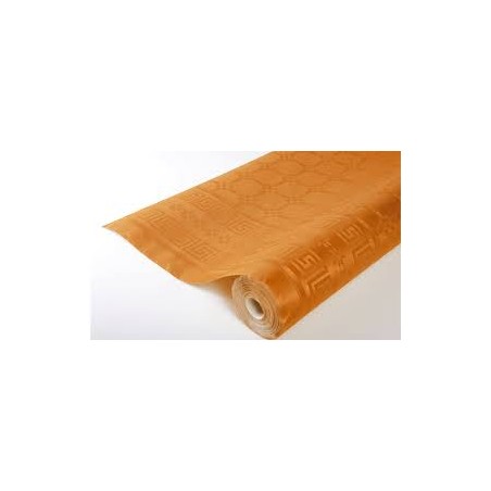 NAPPE DAMASSE ORANGE 1,20 M X 6 M 