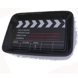 PLATEAU DECORATION CLAP DE CINEMA 38.5 X 27 CM 