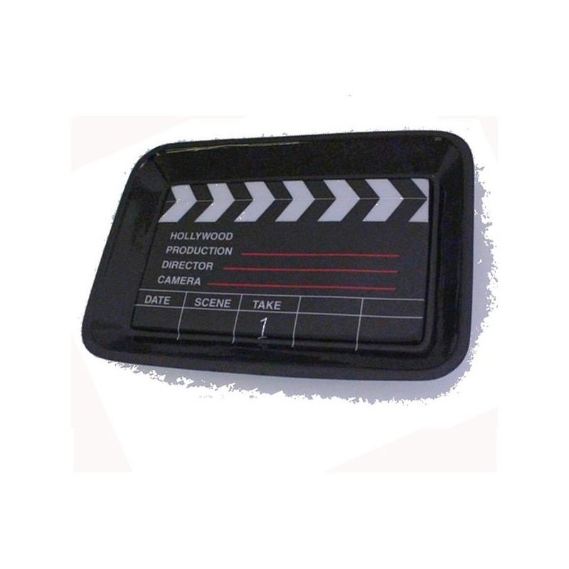 PLATEAU DECORATION CLAP DE CINEMA 38.5 X 27 CM  PLATEAU DECORATION CLAP DE CINEMA 38.5 X 27 CM