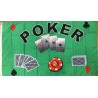 DRAPEAU EN TISSUS POKER CASINO 90 X 150 CM