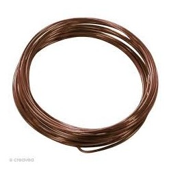 FIL METALLIQUE CHOCOLAT  A MODELER 5 METRES