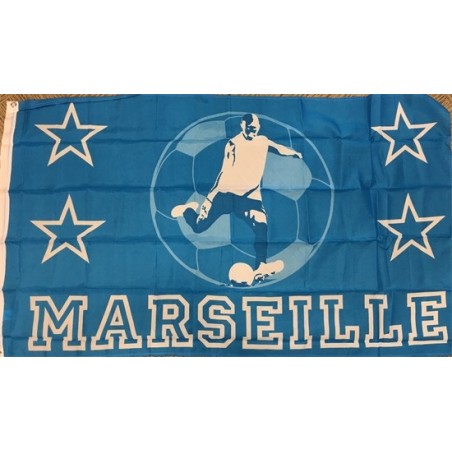DRAPEAU DE MARSEILLE EN TISSU 90 x 150 CM 