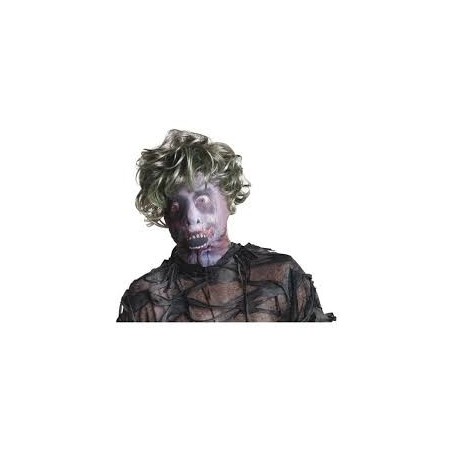 MASQUE CAGOULE  HALLOWEEN DE ZOMBIE AVEC PERRUQUE 