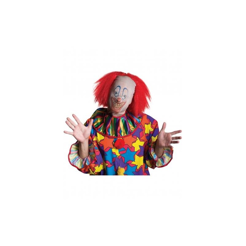 CAGOULE DE CLOWN EFFRAYANT AVEC PERRUQUE 