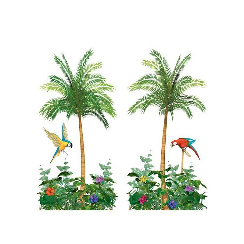 DECOR PERROQUETS / PALMIERS DECOR PERROQUETS / PALMIERS