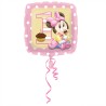 BALLON METALLIQUE CARREE 1 AN MINNIE 43 CM 