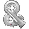 BALLON METALLIQUE 91CM ARGENT SYMBOLE &