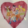 BALLON METALLIQUE COEUR ROSE SECRET WINX 43 CM