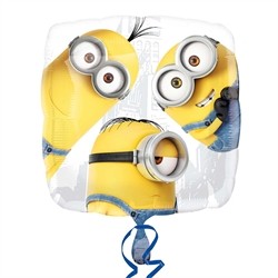 BALLON METALLIQUE CARRE MINION 43CM