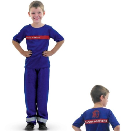 DEGUISEMENT POMPIER FRANCAIS DE CASERNE TAILLE  8/10 ANS