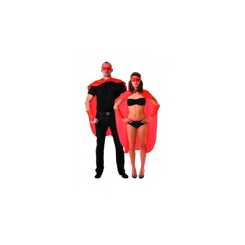 SET SUPER HEROS ROUGE ADULTE 