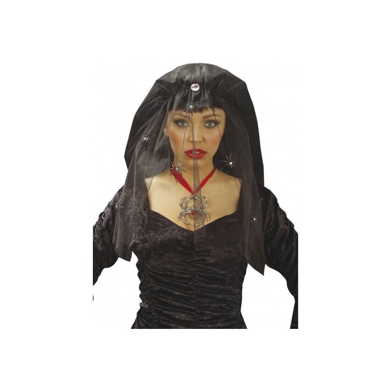 MANTILLE NOIRE AVEC ARAIGNEE