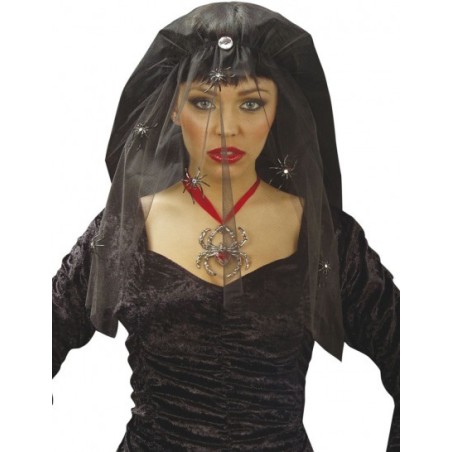 MANTILLE NOIRE AVEC ARAIGNEE