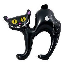 CHAT NOIR GONFLABLE A L'AIR 41X40CM
