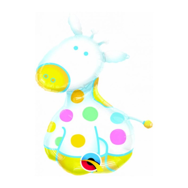 BALLON METALLIQUE BEBE GIRAFE 34 CM