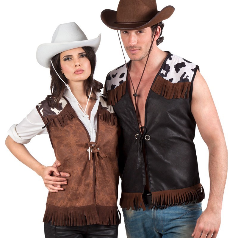GILET WESTERN MARRON TAILLE M  GILET WESTERN MARRON TAILLE M