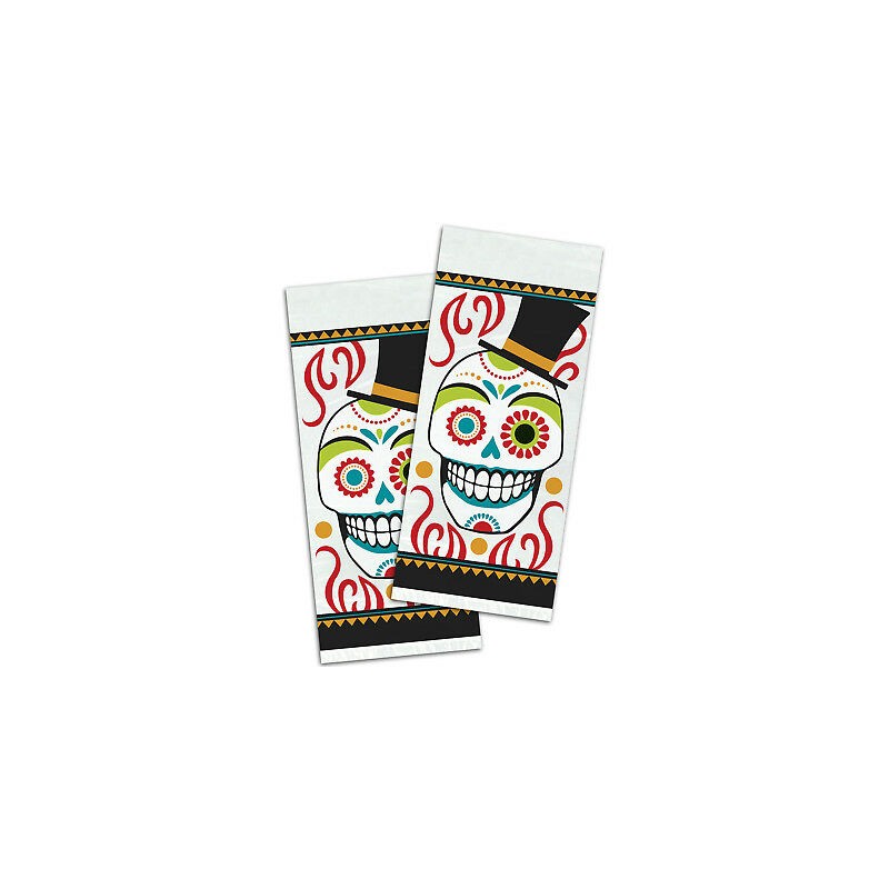 20 SACHETS A BONBONS TRANSPARENTS HALLOWEEN DAY OF THE DEAD