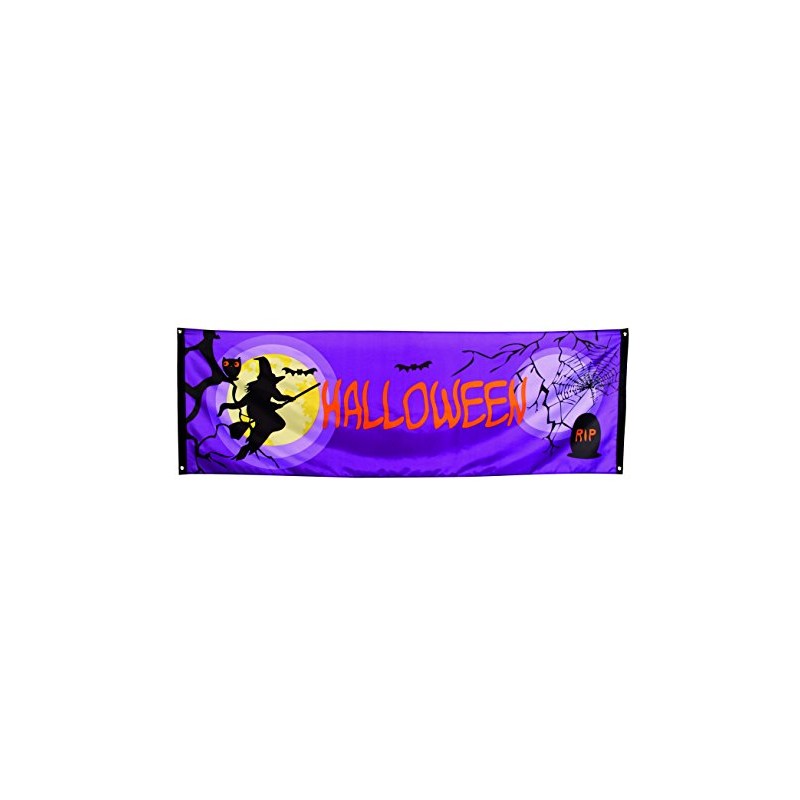 GRANDE BANNER HALLOWEEN TISSUS 220X74CM