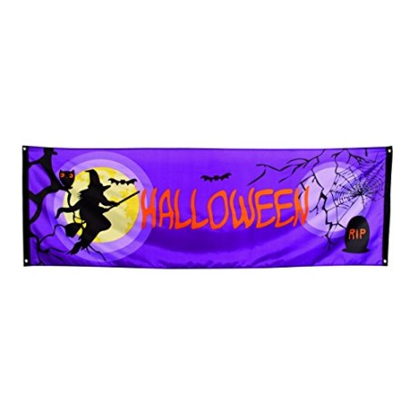 GRANDE BANNER HALLOWEEN TISSUS 220X74CM