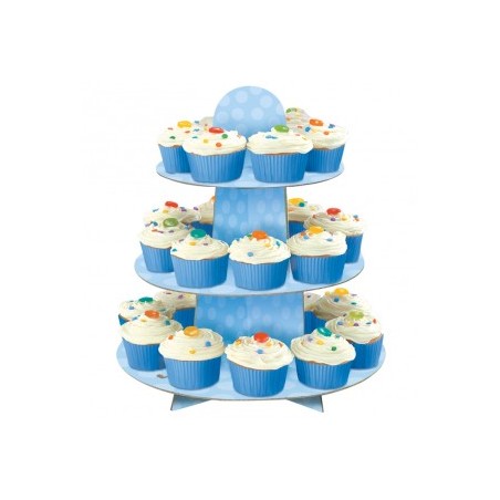 PRESENTOIR A CUPCAKE COULEUR BLEU