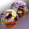 BALLON BUBBLES HALLOWEEN SORCIERE EN BALAI DIAMETRE 56 CM